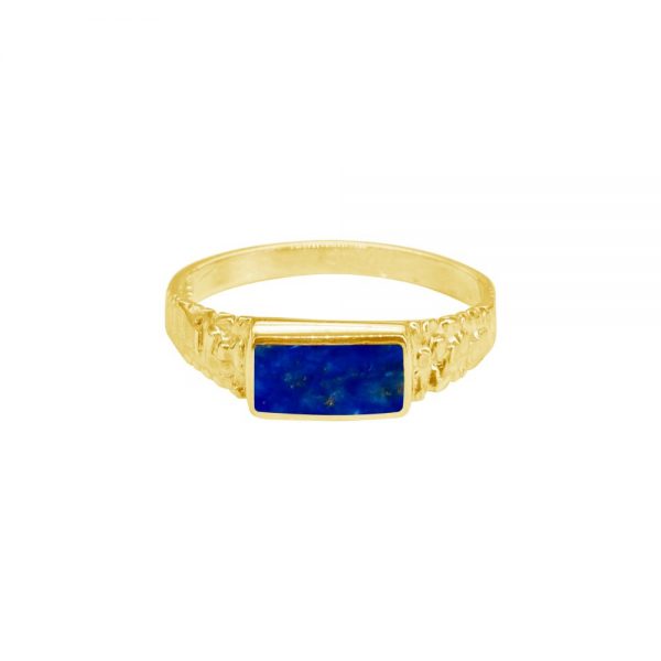 Yellow Gold Lapis Ring