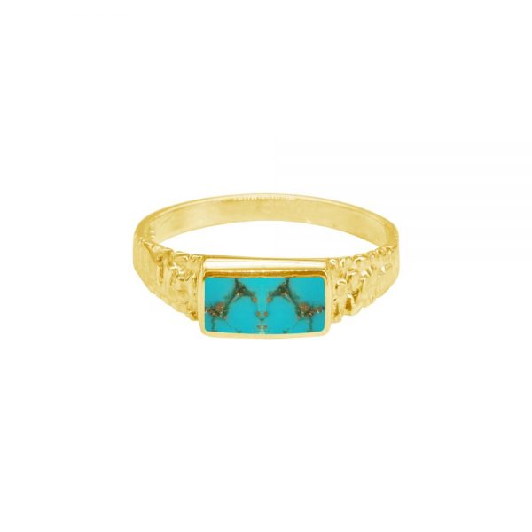 Yellow Gold Turquoise Ring