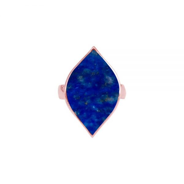 Rose Gold Lapis Ring