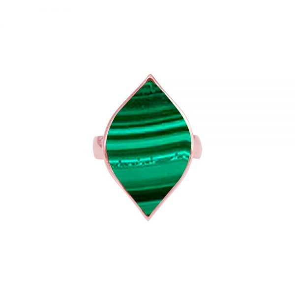 Rose Gold Malachite Ring