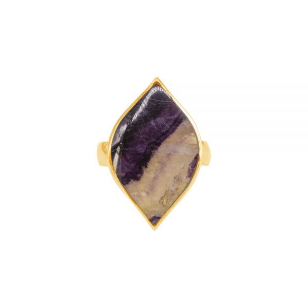 Yellow Gold Blue John Ring