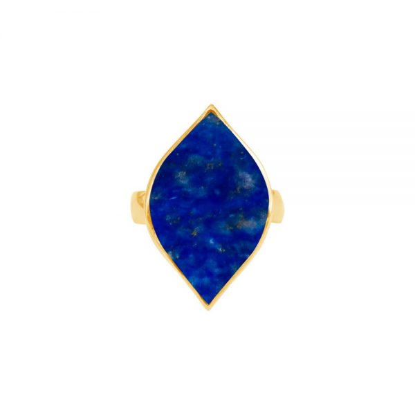 Yellow Gold Lapis Ring