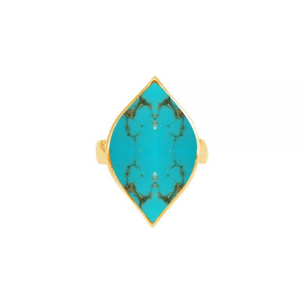 Yellow Gold Turquoise Ring