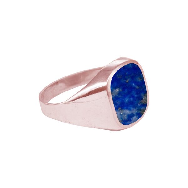 Rose Gold Lapis Signet Ring