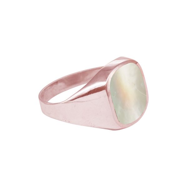 Rose Gold Mother of Pearl Signet Ring