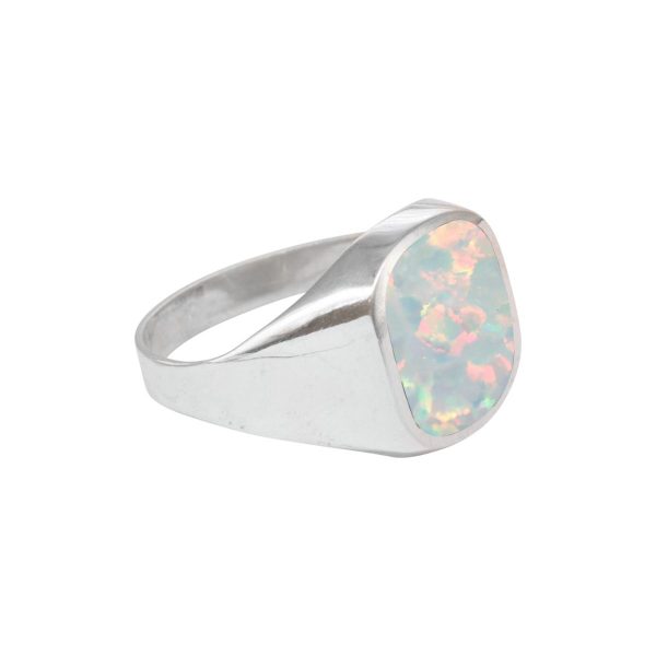 White Gold Opalite Sun Ice Ring