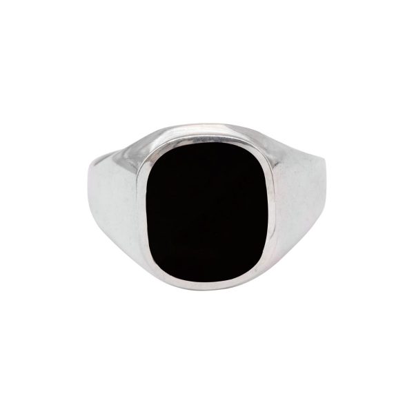 White Gold Whitby Jet Ring