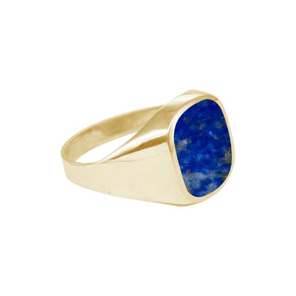 Yellow Gold Lapis Signet Ring