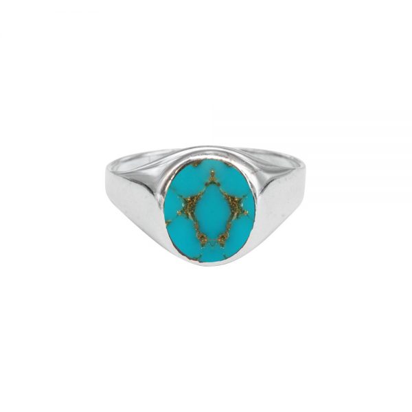 Silver Turquoise Signet Ring