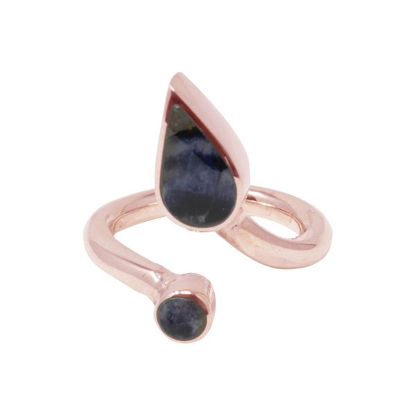 Rose Gold Blue John Ring