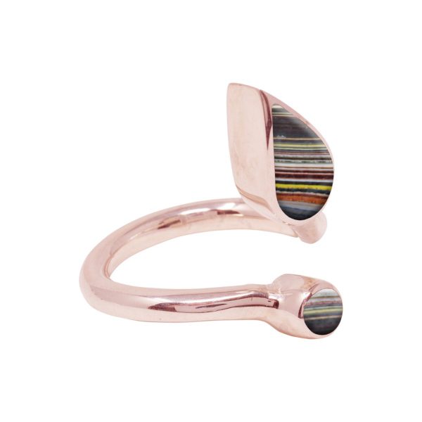 Rose Gold Fordite Ring