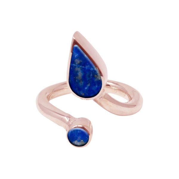 Rose Gold Lapis Ring