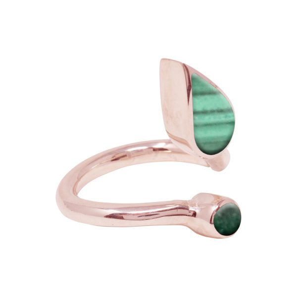 Rose Gold Malachite Ring