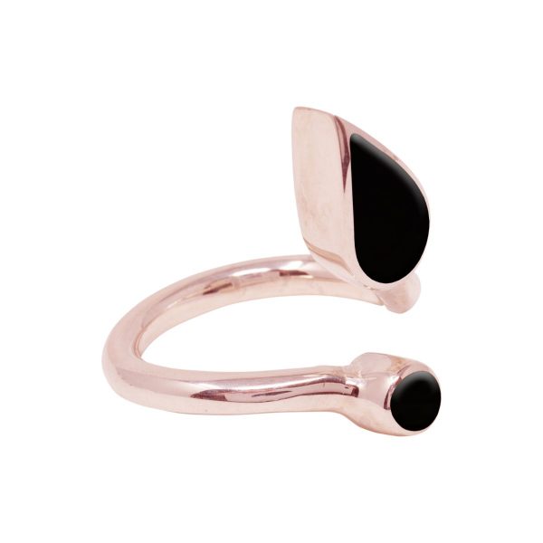 Rose Gold Whitby Jet Ring