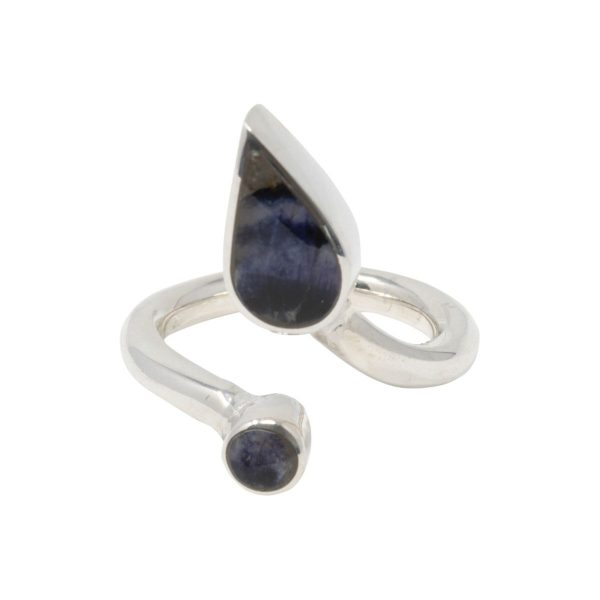 Silver Blue John Ring