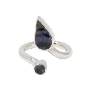 Silver Blue John Twist Ring