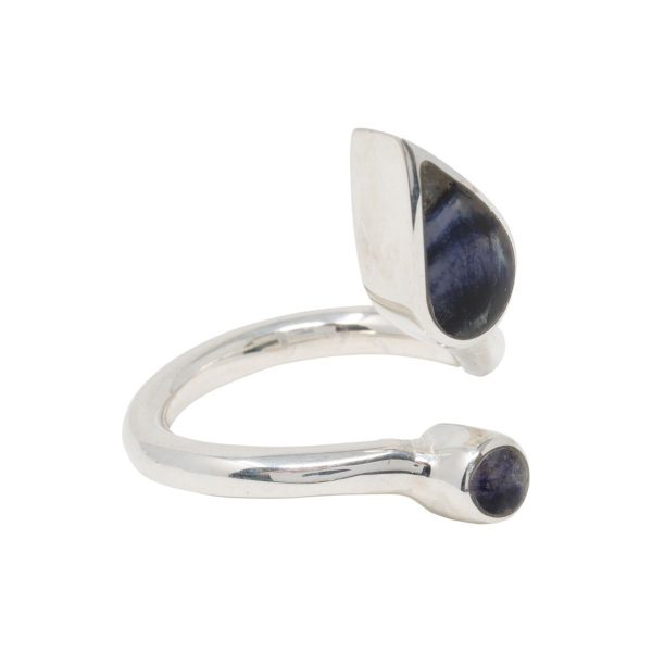 Silver Blue john Ring