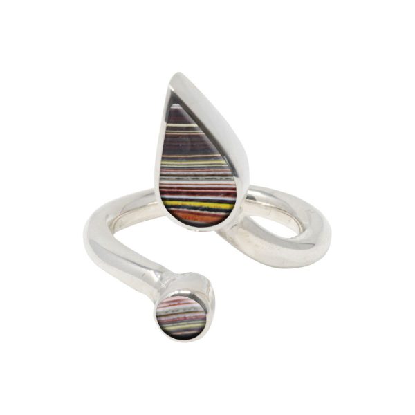 Silver Fordite Ring