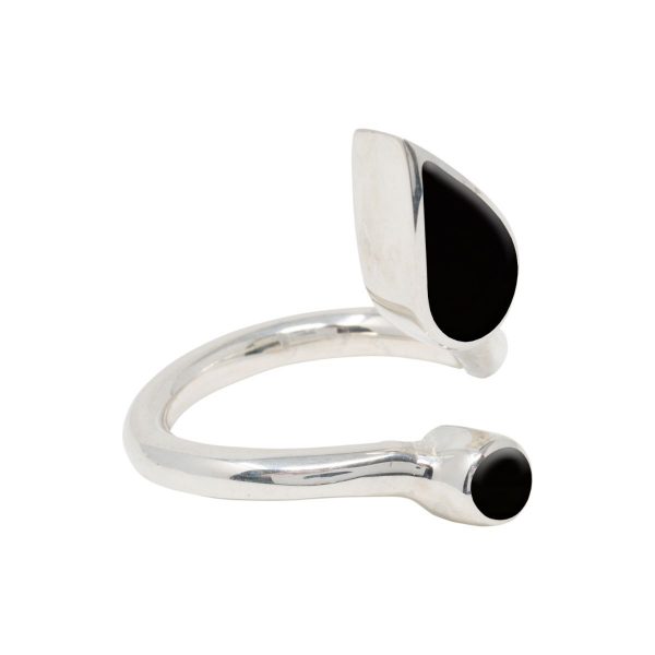 Silver Whitby Jet Ring