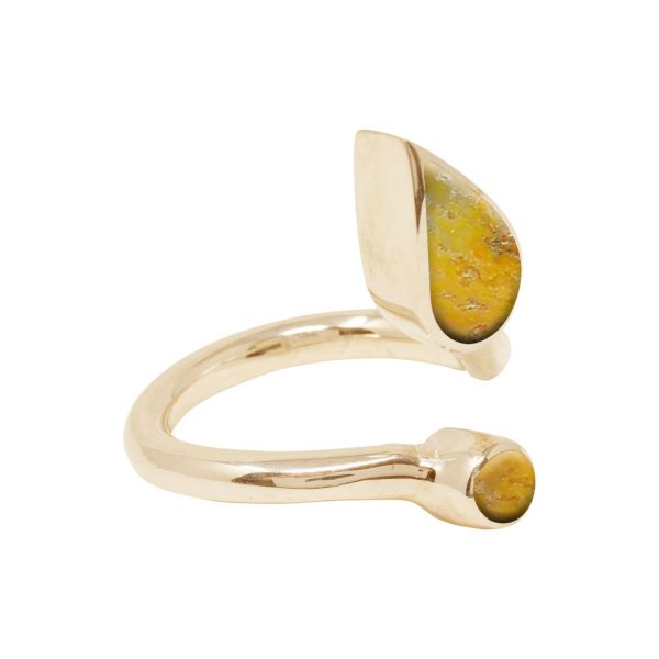 Yellow Gold Bumblebee Jasper Ring