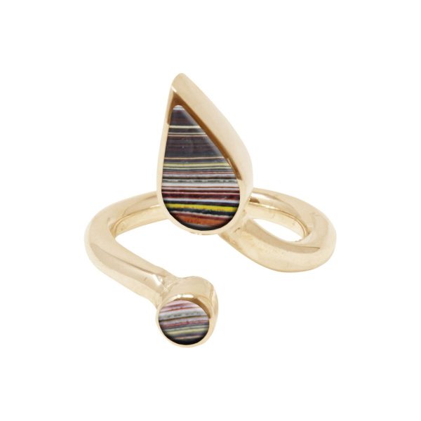 Yellow Gold Fordite Ring