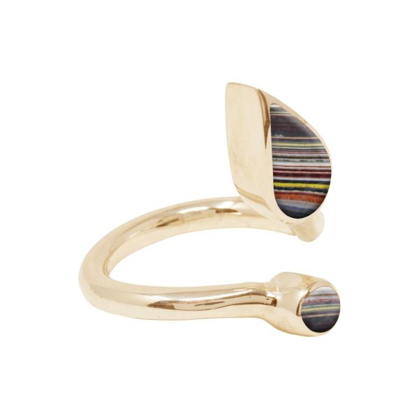 Yellow Gold Fordite Ring