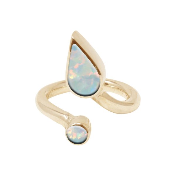 Yellow Gold Opalite Sun Ice Ring