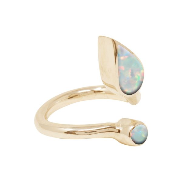 Yellow Gold Opalite Sun Ice Ring