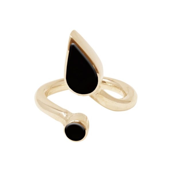 Yellow Gold Whitby Jet Ring