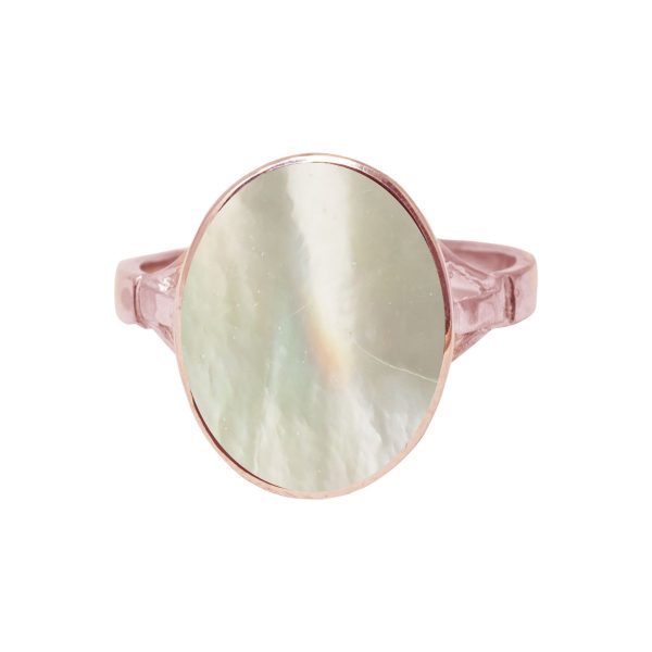 Rose Gold Mother of Pearl Oval Ring