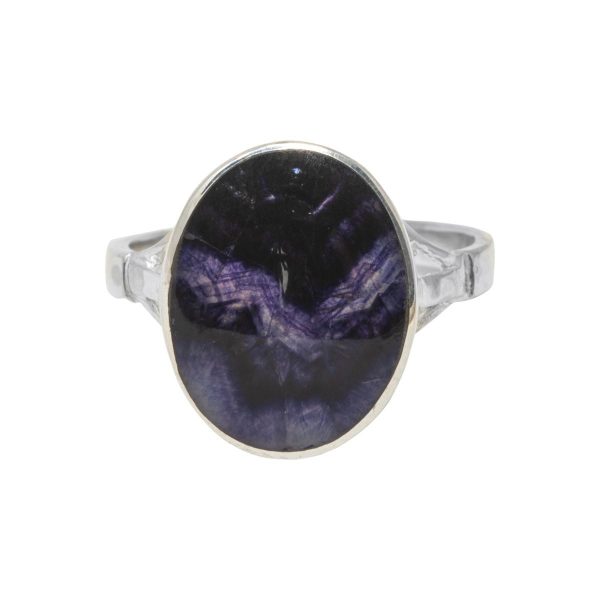 Silver Blue John Oval Ring