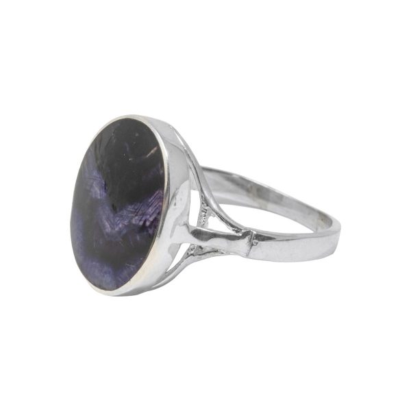 Silver Blue John Oval Ring