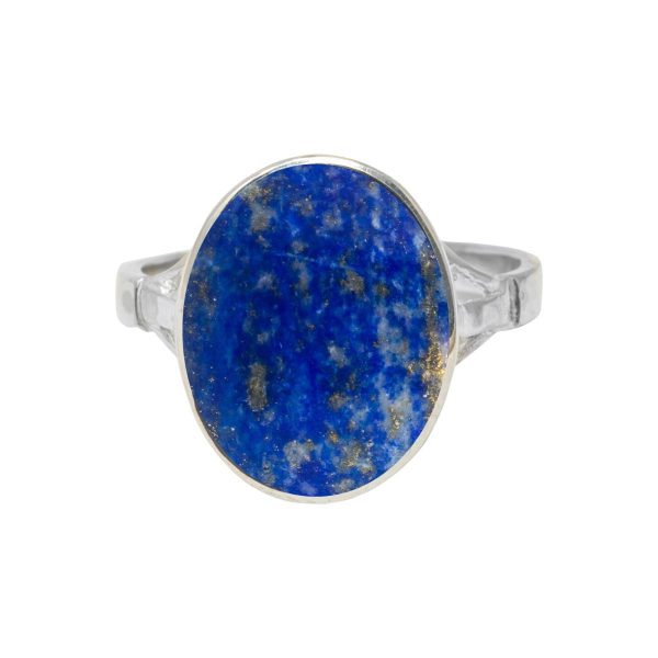 Silver Lapis Oval Ring