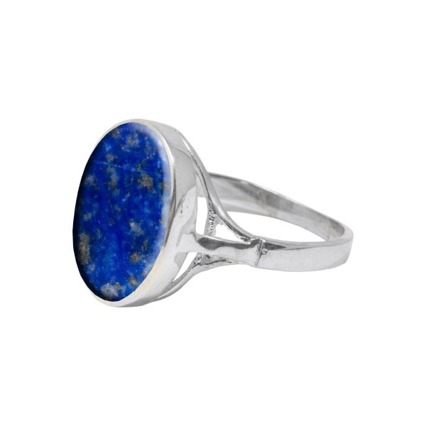 Silver Lapis Oval Ring