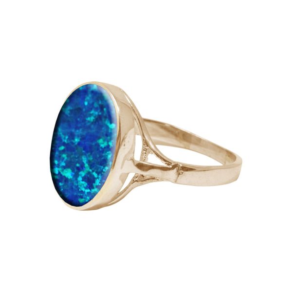 Yellow Gold Opalite Oval Ring