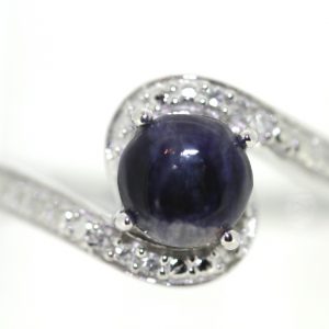 Diamond and blue john ring