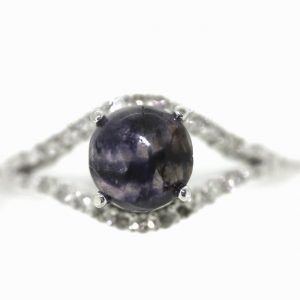 Diamond and blue john ring