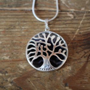 Silver Blue John Tree of Life Pendant