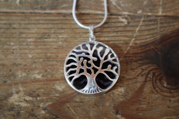 Silver Blue John Tree of Life Pendant