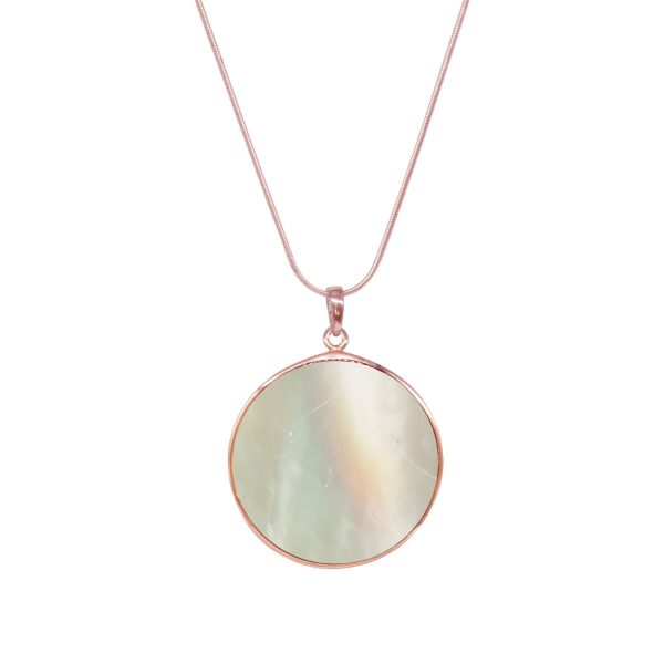 Rose Gold Mother of Pearl Tree of Life Pendant