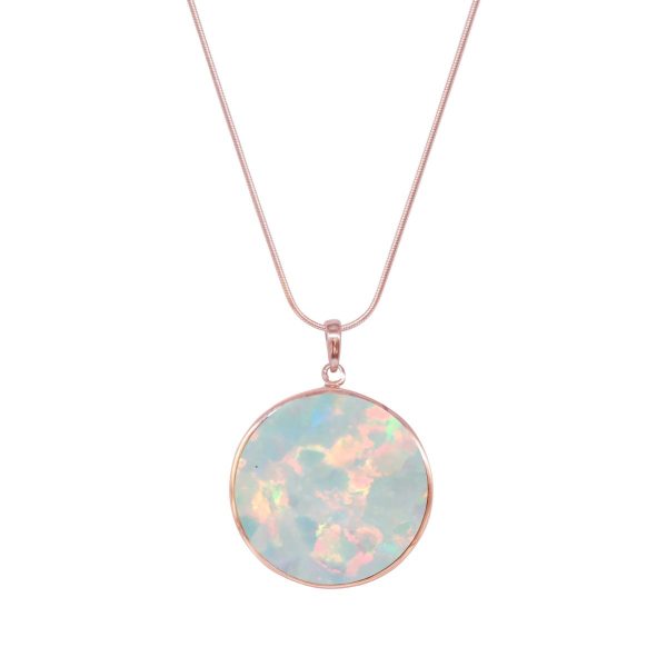 Rose Gold Opalite Tree of Life Pendant