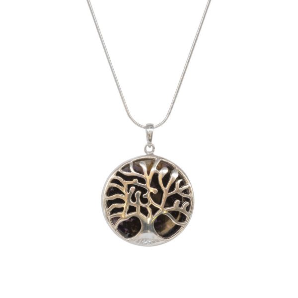 Silver Blue John Tree of Life Pendant