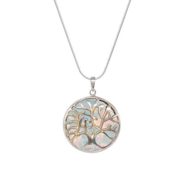 Silver Opalite Tree of Life Pendant