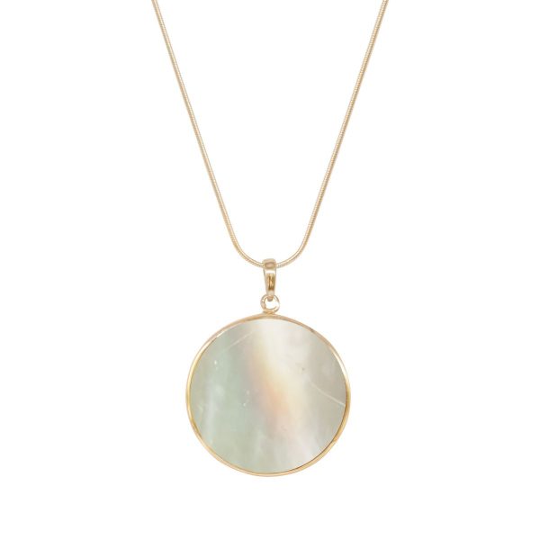Yellow Gold Mother of Pearl Tree of Life Pendant