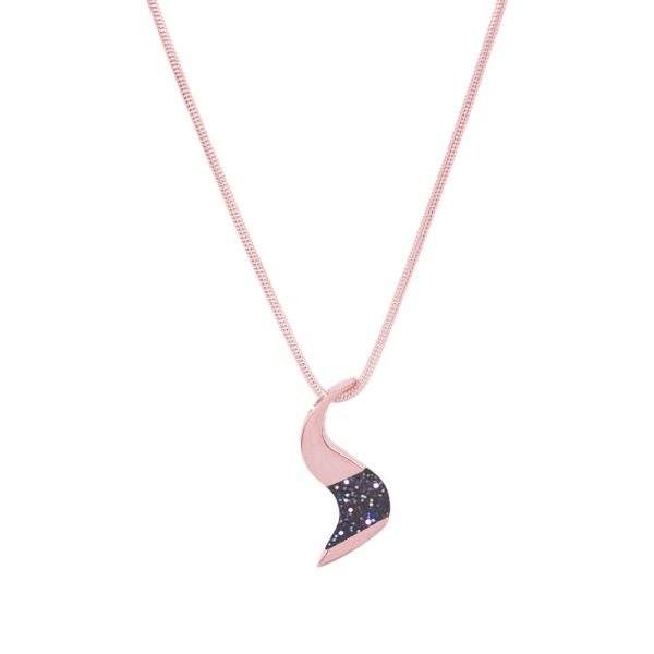 Rose Gold Blue Goldstone Pendant