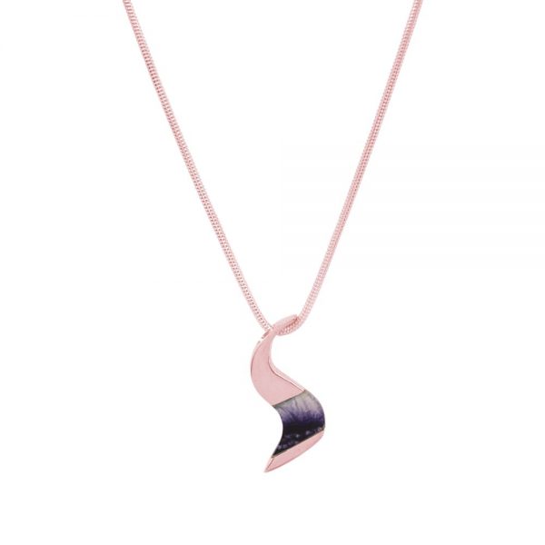 Rose Gold Blue John Pendant