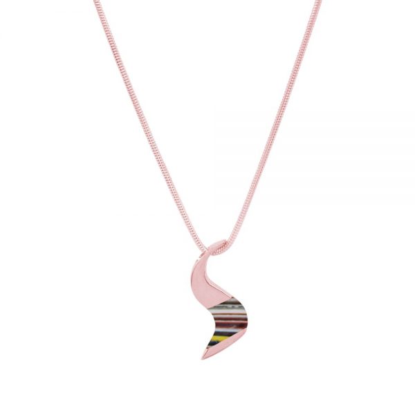 Rose Gold Fordite Pendant