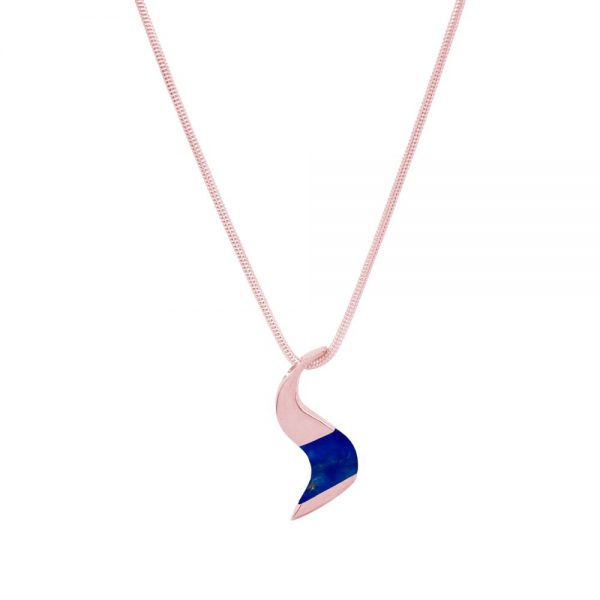 Rose Gold Lapis Pendant