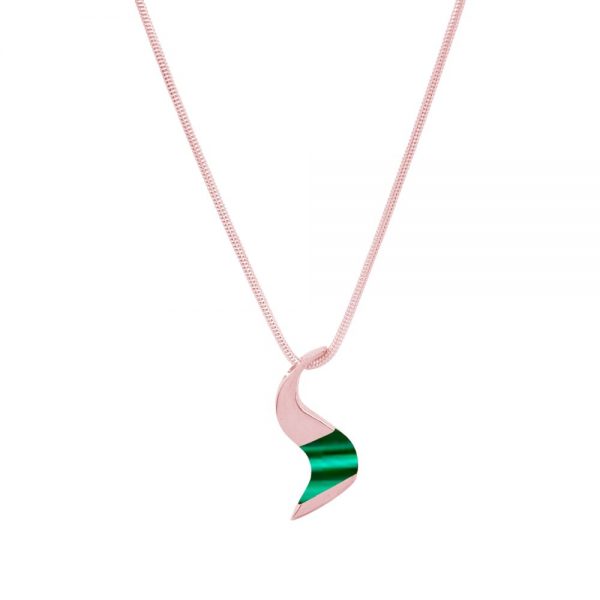 Rose Gold Malachite Pendant