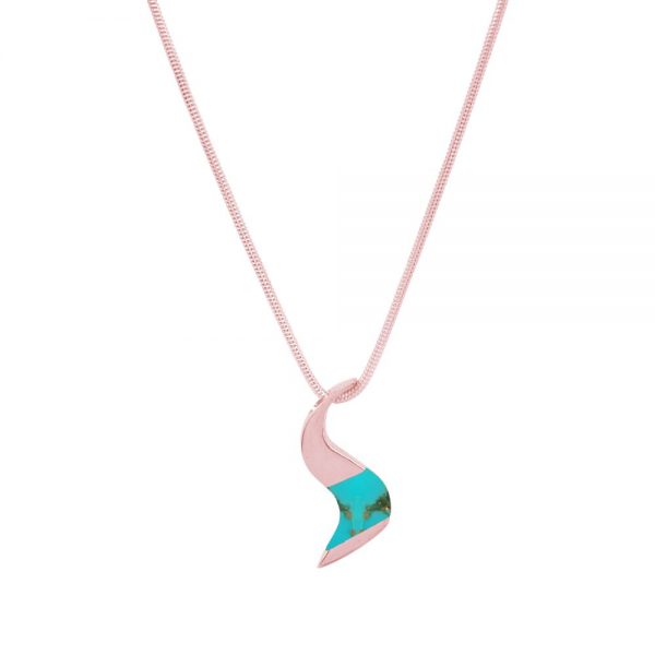 Rose Gold Turquoise Pendant